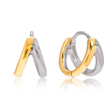 Charger l'image dans la galerie, Joséphine mini boucle d'oreille deux tons or et argent