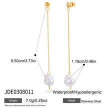 Load image into Gallery viewer, Fleurette, earrings, dangling glass pearls