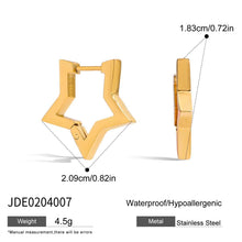 Load image into Gallery viewer, Etoile, boucles d'oreilles, plaqué or 18 carats
