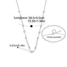 Load image into Gallery viewer, Amelie, stainless steel necklace with zircons