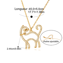 Load image into Gallery viewer, Mya, cat zircon necklace