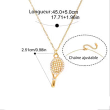 Charger l'image dans la galerie, Clémence, collier raquette de tennis