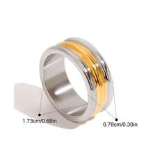 Load image into Gallery viewer, Lauriane, bangle ring, two-tone, 18 kt gold stainless steel