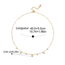 Load image into Gallery viewer, Barbara, necklace, stars, zircons