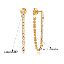 Charger l'image dans la galerie, Alice boucles d'oreilles zircons pendant