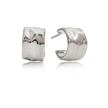 Load image into Gallery viewer, Margot, a small, trendy stainless steel creole hoop.