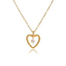 Load image into Gallery viewer, Charlotte, Double Heart Pendant Necklace