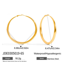 Load image into Gallery viewer, Estelle, 18k gold-plated, oversized hoop earrings