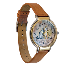 Charger l'image dans la galerie, Montre femme tendance fini or et acier inoxydable/ CHATS INSÉPARABLES