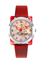Load image into Gallery viewer, Trendy Hand Painted Ladies Watch | PINK FLAMINGOS