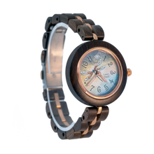 Charger l'image dans la galerie, Montre femme bois maille nature | LIBELLULE