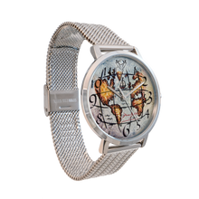 Load image into Gallery viewer, Women's fashion stainless steel bracelet watch | WORLD MAP