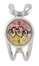 Charger l'image dans la galerie, Montre femme amour bracelet acier inoxydable | BRACELET TROIS COEURS