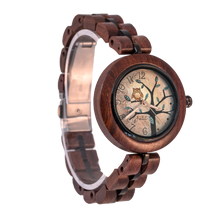 Charger l'image dans la galerie, Montre femme bois exotique nature | HIBOU DANS L'ARBRE