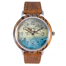 Charger l'image dans la galerie, Montre pour homme bois et cuir | AVION
