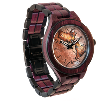 Load image into Gallery viewer, Men's watch in exotic wood | OLD MAPPEMONDE