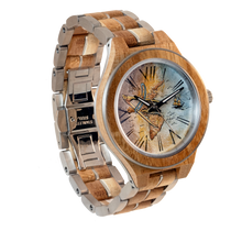 Load image into Gallery viewer, Men's watch in exotic wood | COMPASS AND WORLD MAP