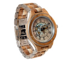 Load image into Gallery viewer, Men's watch in exotic wood | ROUND EARTH MAPPEMONDE