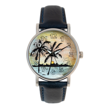 Charger l'image dans la galerie, Montre homme acier inoxydable bracelet de cuir | PALMIER