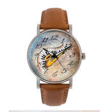 Charger l'image dans la galerie, Montre homme acier inoxydable bracelet cuir | MUSIQUE