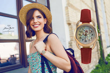 Load image into Gallery viewer, Women's natural vegan leather watch/ FIELD FLOWERS