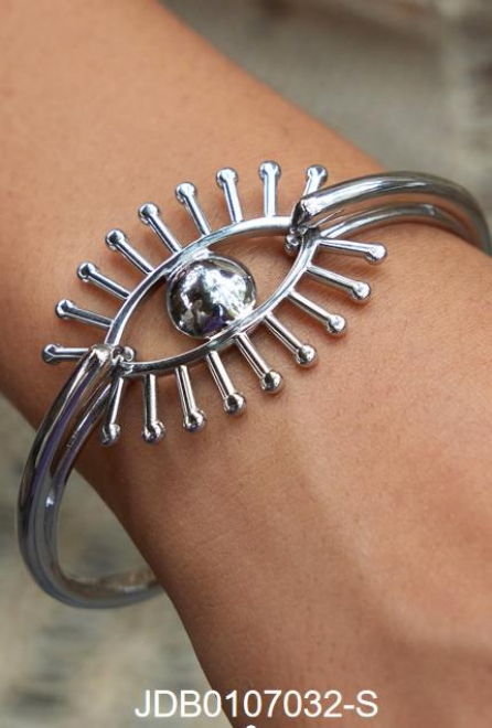 Lucille, bracelet acier inoxydable oeil