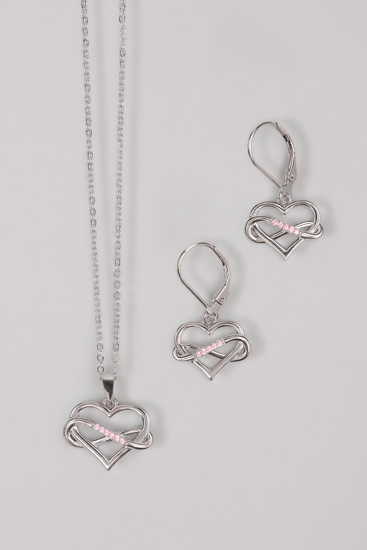 PENDENTIF INFINI ZIRCONS/ ARGENT STERLING ENSEMBLE