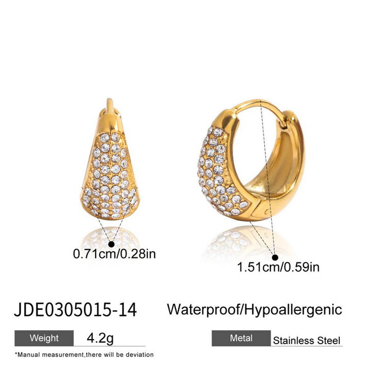 Julia boucles d'oreilles anneaux zircon