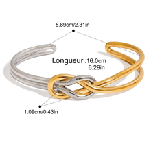Charger l'image dans la galerie, Arya bracelet solid deux tons aux noeux marin
