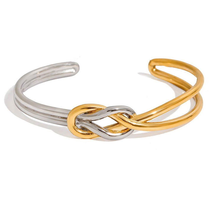 Arya bracelet solid deux tons aux noeux marin