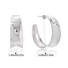 Charger l'image dans la galerie, Juliette, creole acier inoxydable, cercle concave
