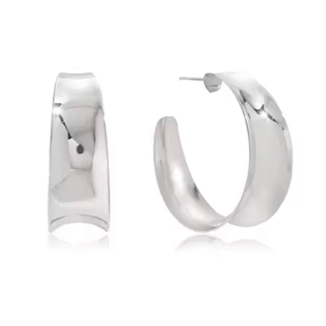 Juliette, creole acier inoxydable, cercle concave