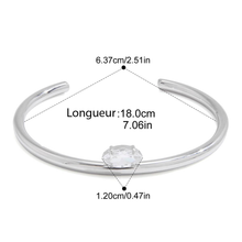 Load image into Gallery viewer, Inaya, solid 18K silver-plated stainless steel bracelet
