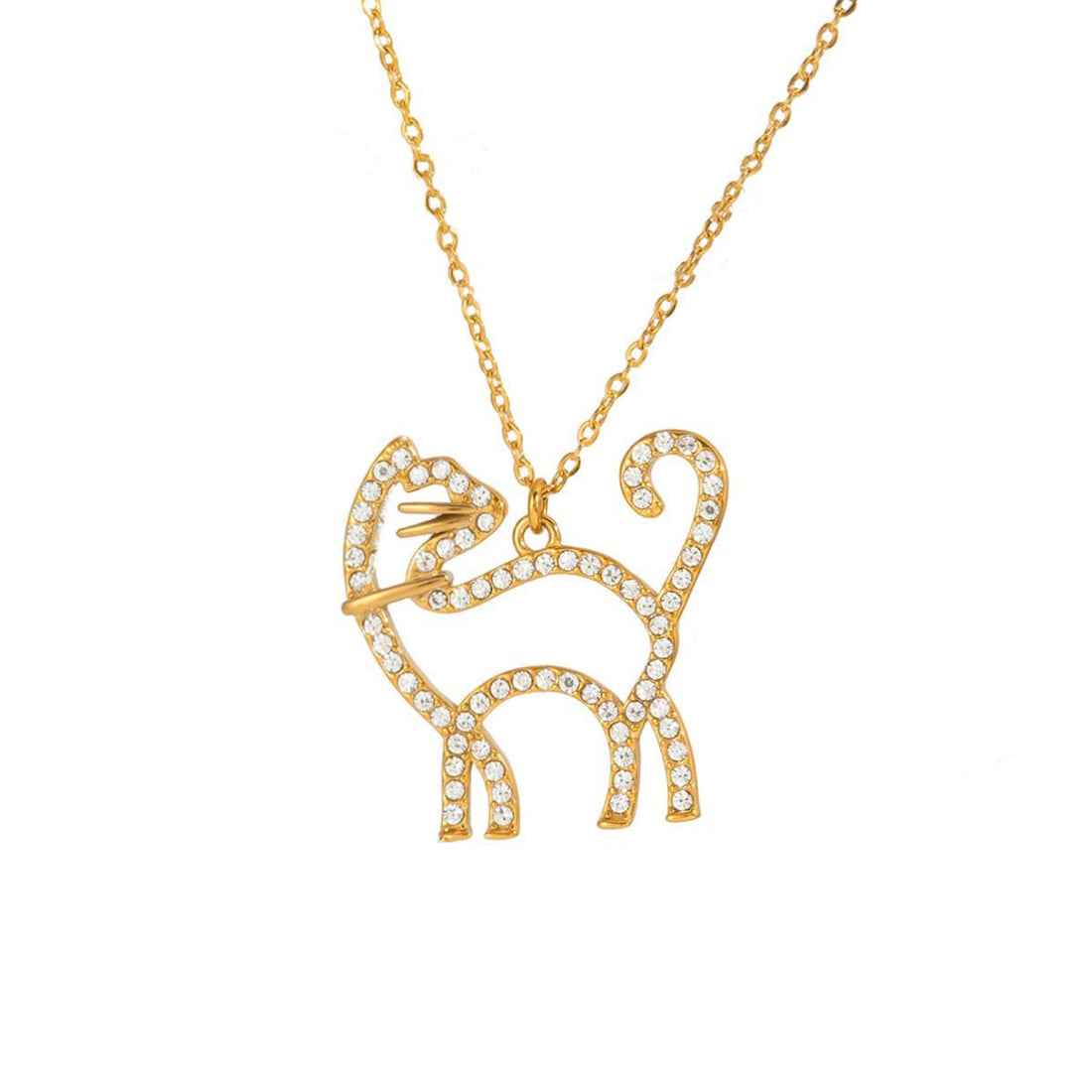 Mya, collier chat zircons