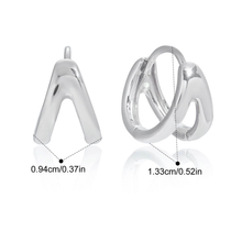 Load image into Gallery viewer, Joséphine, mini earrings, silver finish, trendy
