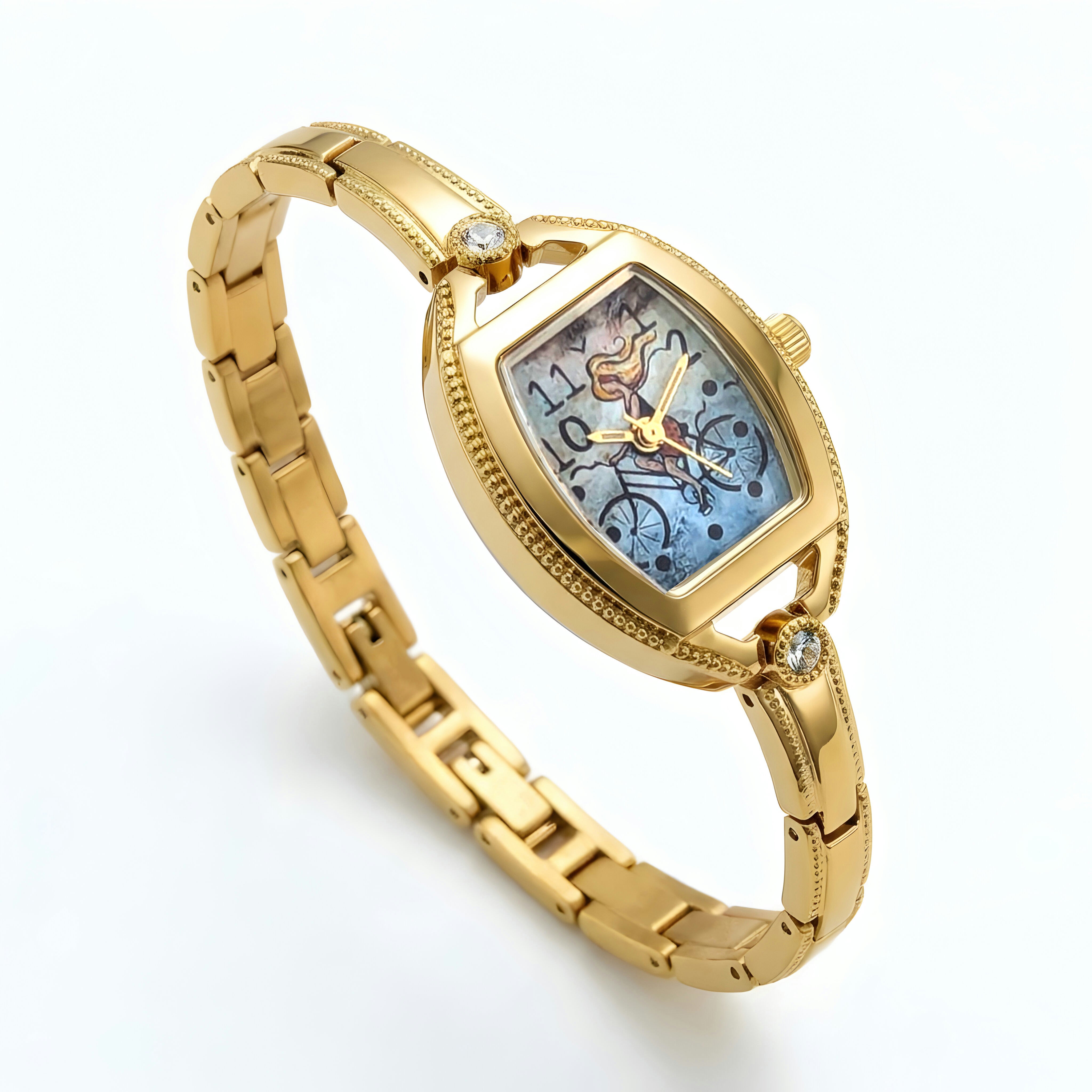 MONTRE RÉTRO/ FILLE VÉLO