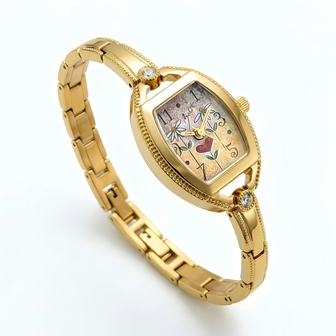 MONTRE RÉTRO / MARGUERITES / COEUR