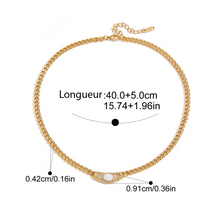 Load image into Gallery viewer, Lili, white stone zircon necklace
