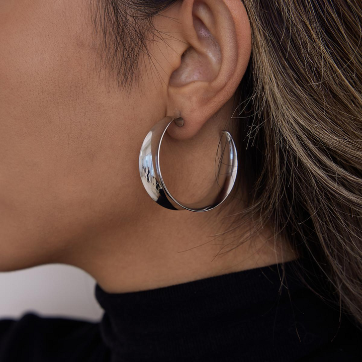 Juliette, creole acier inoxydable, cercle concave