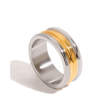 Load image into Gallery viewer, Lauriane, bangle ring, two-tone, 18 kt gold stainless steel
