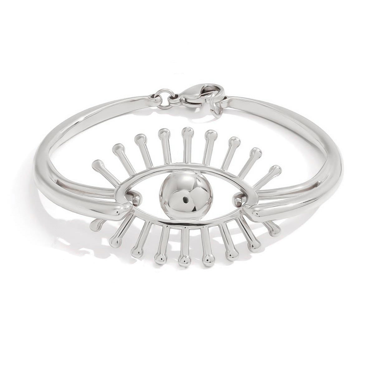 Lucille, bracelet acier inoxydable oeil
