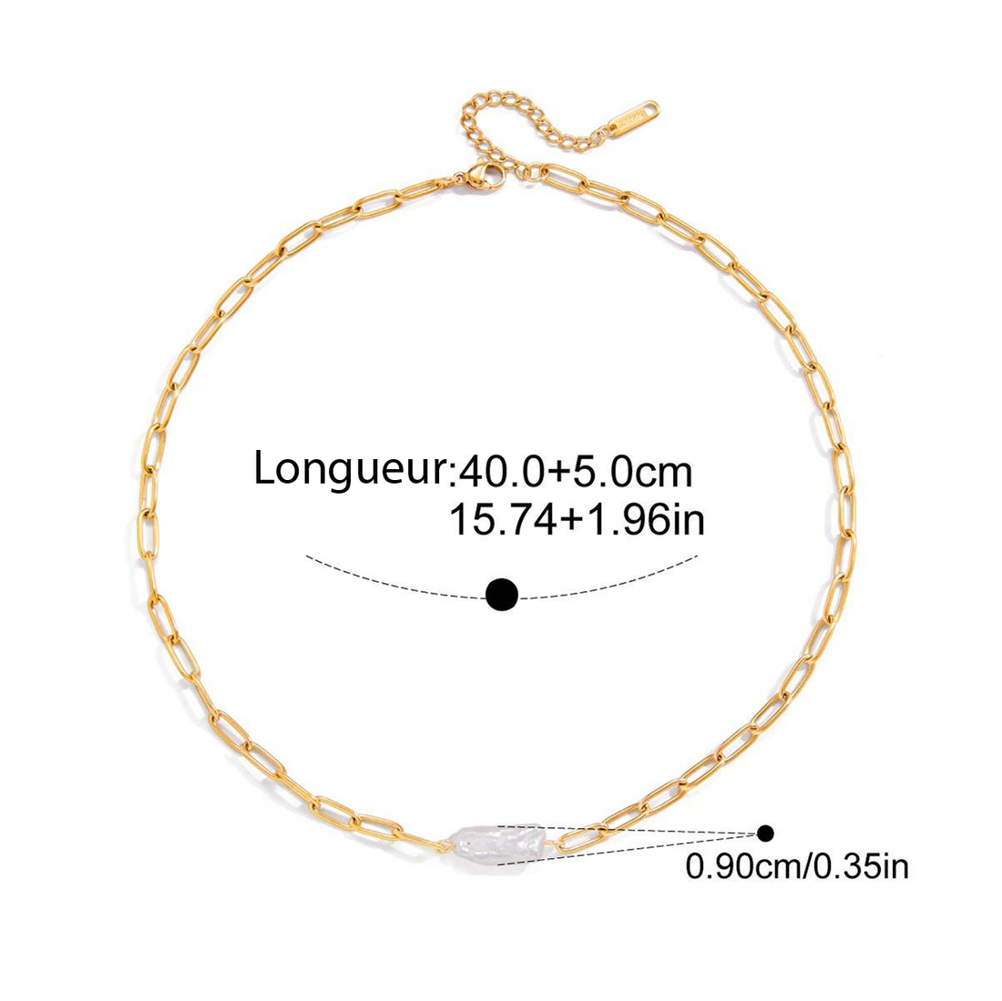 Zoe, collier perle d'eau douce