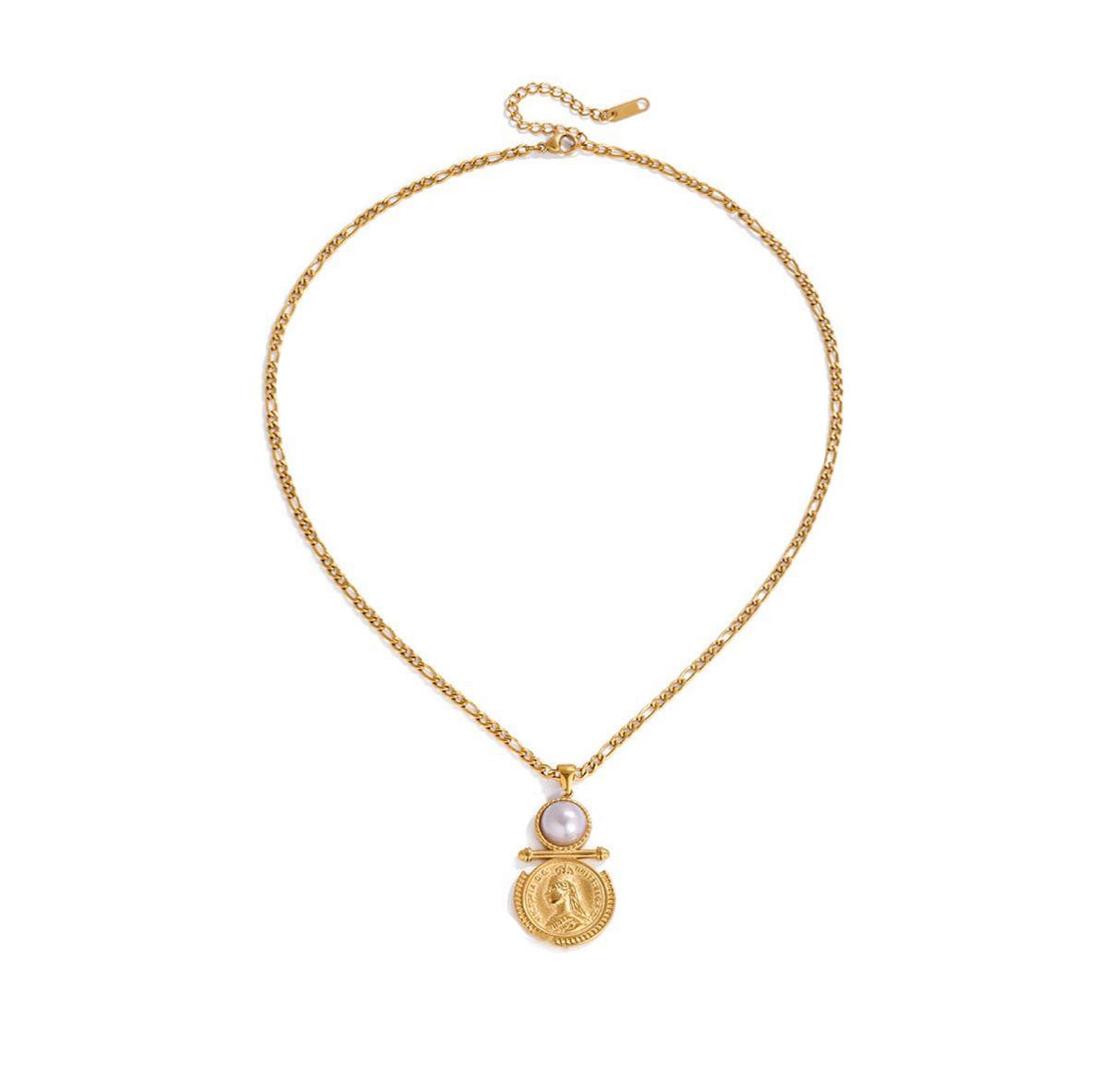 Victoria, collier piece de monnaie antique