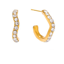 Charger l'image dans la galerie, Celestine boucles d'oreilles anneau zircons
