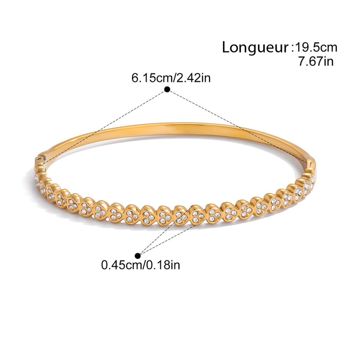 Cybèle, bracelet rigide or plaqué 18 kt