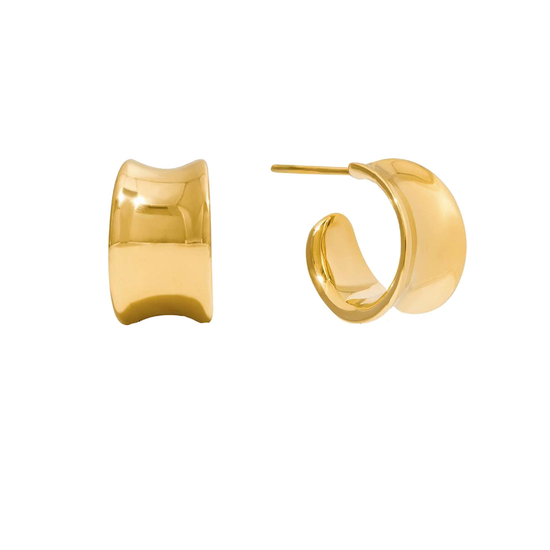 Mila, anneaux plaqué or 18 carat moderne