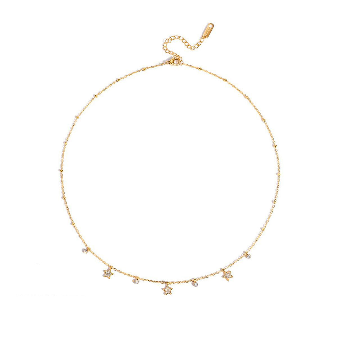 Barbara, collier, etoiles, zircons