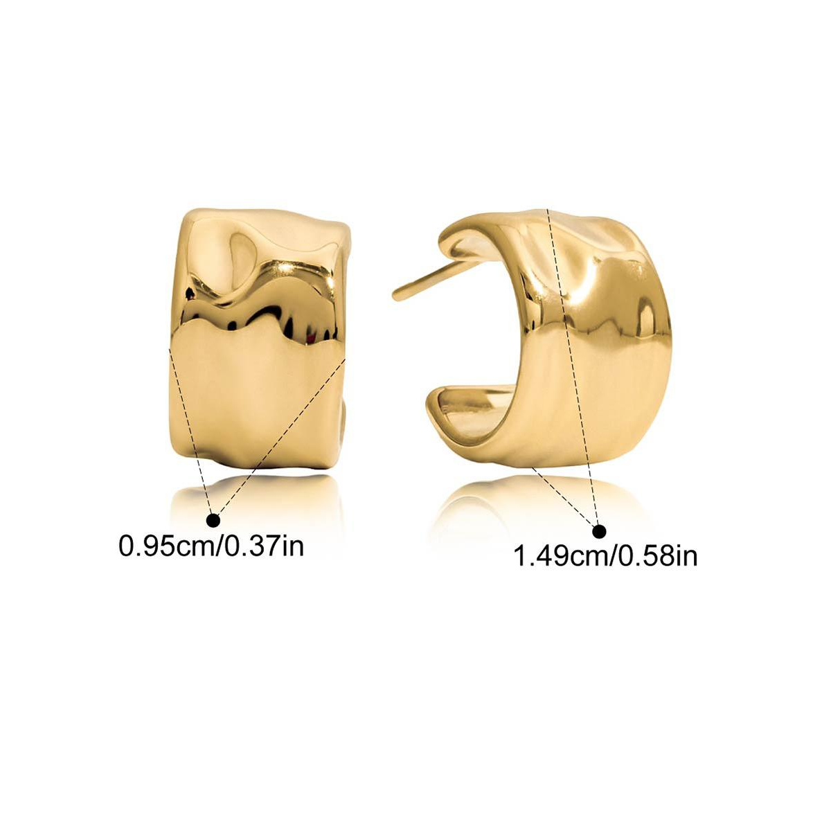 Melissa anneaux plaqué or 18 carat , tendance
