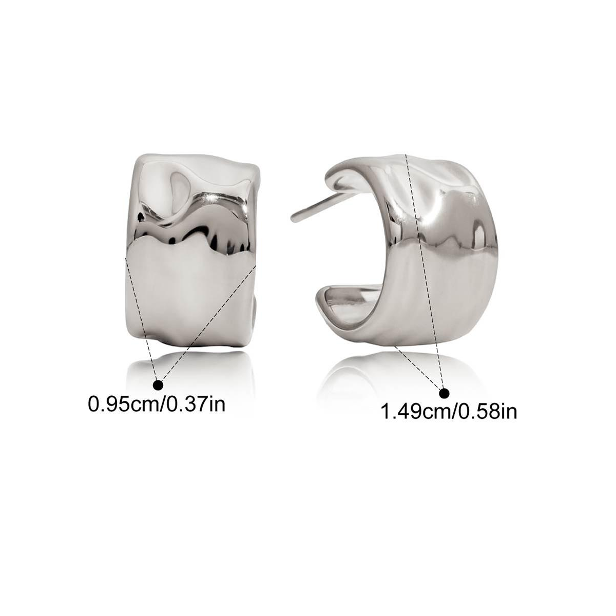 Margot, petite créole silver acier inoxydable, tendance