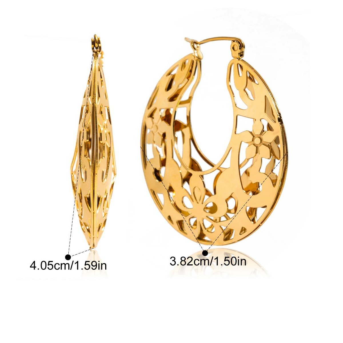 Alma boucles d'oreilles vintage florale